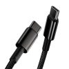 Kabelis USB-C Kabelis Ātra uzlāde Power Piegāde PD QC 100W 5A 1M Black