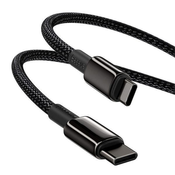 Kabelis USB-C Kabelis Ātra uzlāde Power Piegāde PD QC 100W 5A 1M Black
