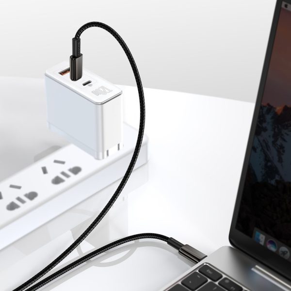 Kabelis USB-C Kabelis Ātra uzlāde Power Piegāde PD QC 100W 5A 1M Black