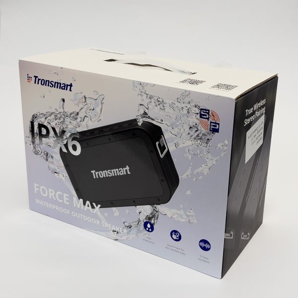 2in1 Bluetooth Force Max 80W bezvadu skaļrunis ar melnu PowerBank funkciju