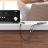 Kabeļa kabeļa audio adaptera ligzda 3,5 mm vīrieši - 2x sieviešu RCA 0,25 m pelēks