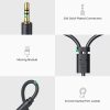 Kabeļa kabeļa audio adaptera ligzda 3,5 mm vīrieši - 2x sieviešu RCA 0,25 m pelēks