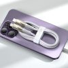 Izturīgs elastīgs kabelis ātrai USB-C 100W 1M melnai uzlādēšanai