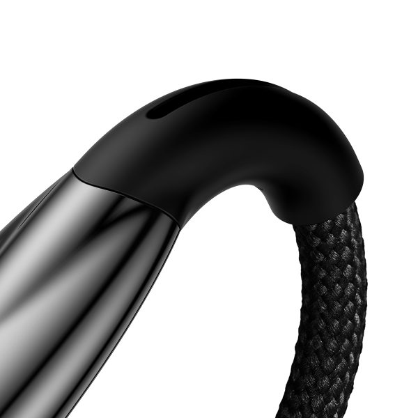 Izturīgs elastīgs kabelis ātrai USB-C 100W 1M melnai uzlādēšanai