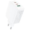 Ātrs GAN 2X USB-C GAN Charger PD QC4+ 65W balts lādētājs