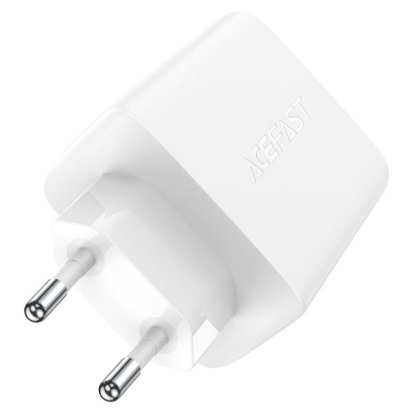 Ātrs GAN 2X USB-C GAN Charger PD QC4+ 65W balts lādētājs