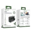 Tīkla lādētājs angļu spraudnis GAN 65W 1X USB 2X USB-C PD Black