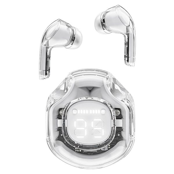 Bezvadu austiņas ar T8 Bluetooth TWS balto korpusu