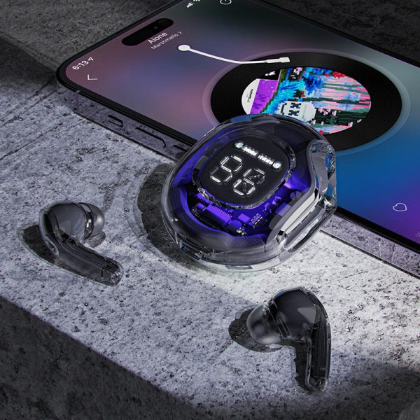 Bezvadu austiņas ar T8 Bluetooth Tws purpursarkanu korpusu