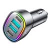 70W automašīnas lādētājs ar 4 Portam 2x USB-C PD 2X USB QC Black