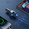 70W automašīnas lādētājs ar 4 Portam 2x USB-C PD 2X USB QC Black