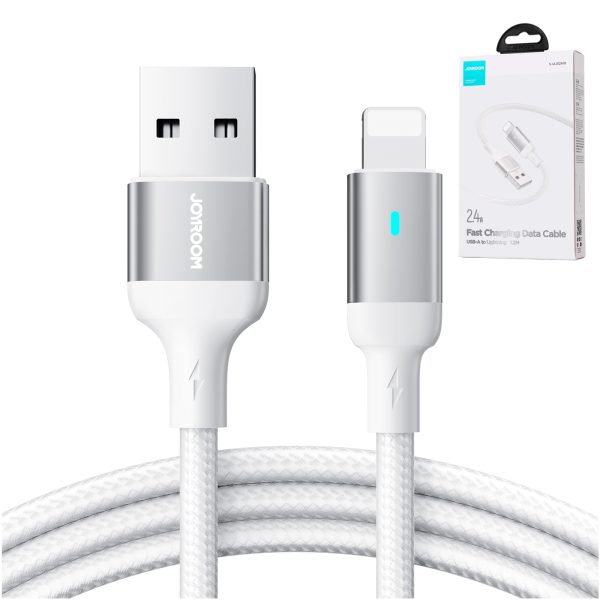 Kabelis Kabelis iPhone A10 sērijai USB - zibens 2,4A 1,2 m balts