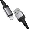 Kabelis kabelis iPhone A10 sērijai USB - zibens 2,4A 1,2 m melns