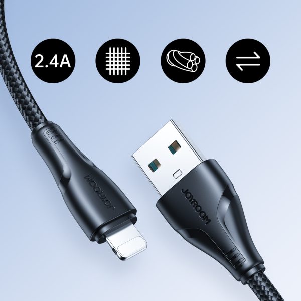 Kabelis Kabelis iPhone pārspēj sērijas USB - Lightning 2,4A 2m Black
