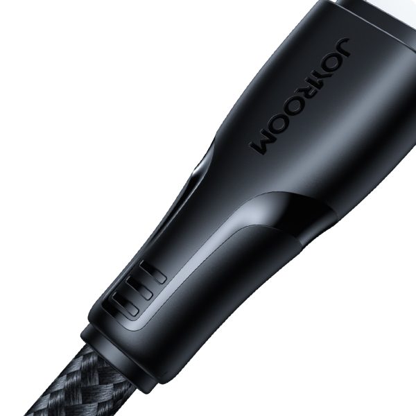 Kabelis pārspēj sērijas USB - USB -C ātrai uzlādēšanai 3A 1,2 m melnā krāsā