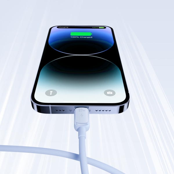 Kabelis Kabelis iPhone USB -C - zibens 20W 1,2 m zilā krāsā