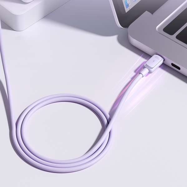 USB-C kabeļa kabelis-USB-C 100W 1,2m purpursarkanā krāsā