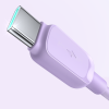 Kabelis USB-A Cable-USB-C 3A 1,2m Purple