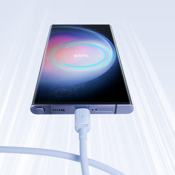 USB-A Cable-USB-C 3A 1,2m zils