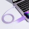 Kabelis Kabelis iPhone USB -A - zibens 2,4A 1,2 m purpursarkanā krāsā