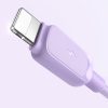 Kabelis Kabelis iPhone USB -A - zibens 2,4A 1,2 m purpursarkanā krāsā