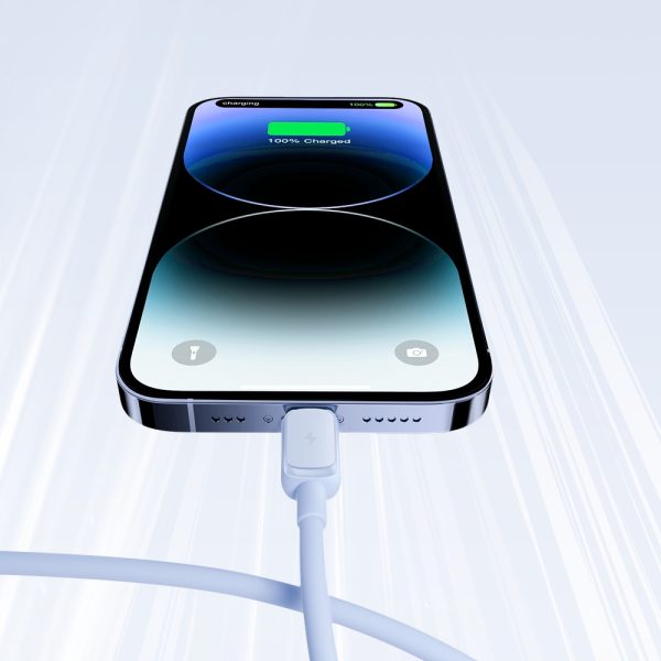 Kabelis Kabelis iPhone USB -A - zibens 2,4A 1,2 m zilā krāsā