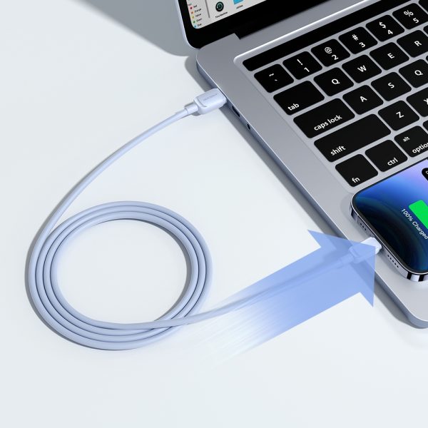 Kabelis Kabelis iPhone USB -A - zibens 2,4A 1,2 m zilā krāsā