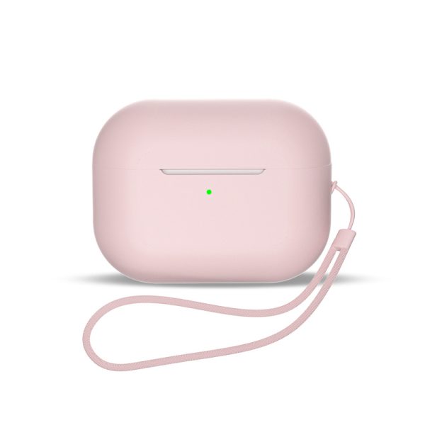 Silikona korpuss AirPods 3 + sloksnes pavadas uz plaukstas rozā krāsā