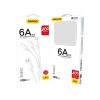 3in1 USB-A kabelis USB-C Micro USB iPhone Lightning 480MB/s 1,2m baltajam baltam