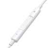 Mini ligzda 3,5 mm -strāvas austiņās ar baltu vadības tālvadības pulti