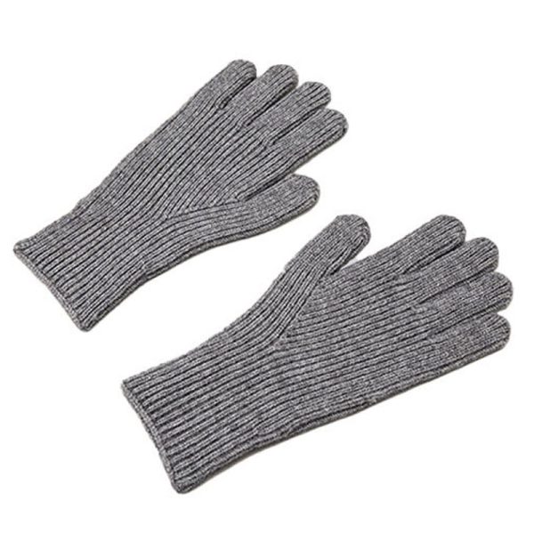 Niktu cimdi tālrunim ar griezumu pirkstiem unisex pelēkā krāsā