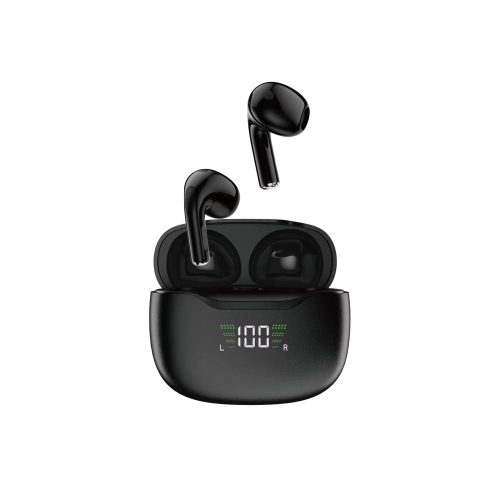 Bezvadu austiņu Bluetooth 5.1 TWS U15N LED melns