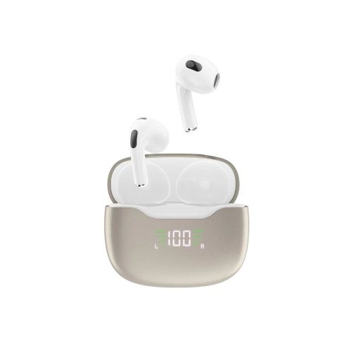 Bezvadu austiņu Bluetooth 5.1 TWS U15N LED balts