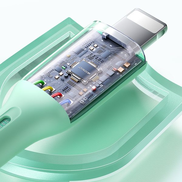 Kabelis Kabelis iPhone daudzkrāsu sērijai USB-A-Lighting 3A 1m Green