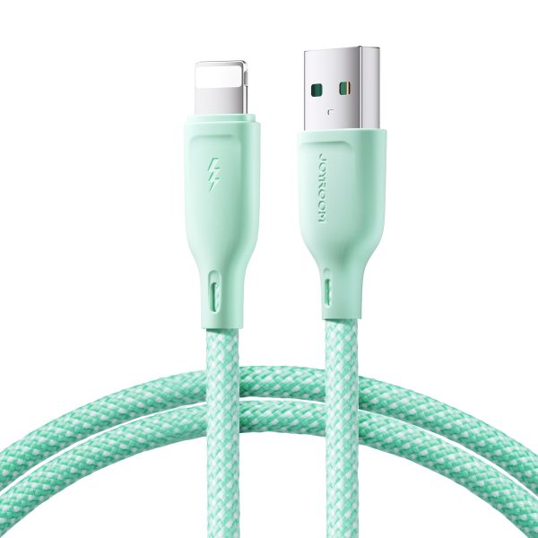 Kabelis Kabelis iPhone daudzkrāsu sērijai USB-A-Lighting 3A 1m Green