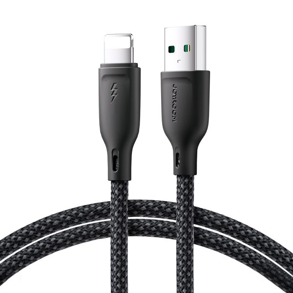 Kabelis Kabelis iPhone daudzkrāsu sērijai USB-A-Lighting 3A 1m Black