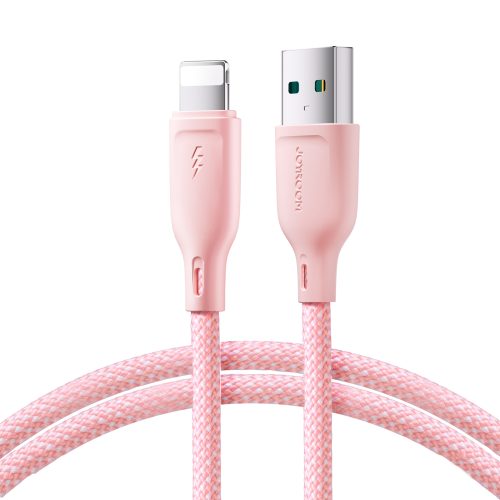 Kabelis Kabelis iPhone daudzkrāsu sērijai USB-A-Lighting 3A 1M Pink
