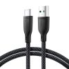 Kabeļu daudzkrāsu sērija USB-A-USB-C 100W Fast pārsūtīšana 1m melna