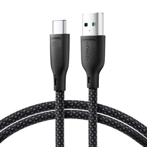 Kabeļu daudzkrāsu sērija USB-A-USB-C 100W Fast pārsūtīšana 1m melna