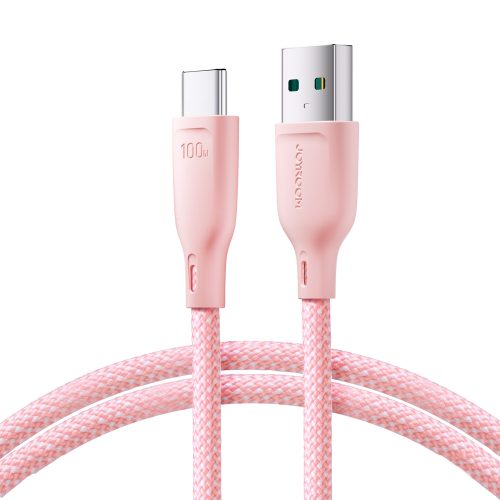 Kabeļu daudzkrāsu sērija USB-A-USB-C 100W Fast Transfer 1m Pink