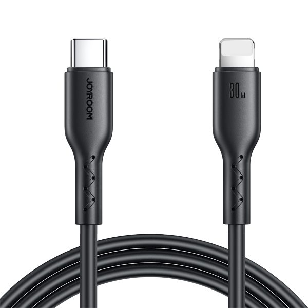 Kabelis Kabelis iPhone zibspuldzes pārmaiņu sērijai USB-C-Lighting 30W 1m Black