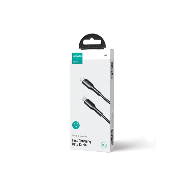 Kabelis Kabelis iPhone zibspuldzes pārmaiņu sērijai USB-C-Lighting 30W 1m Black