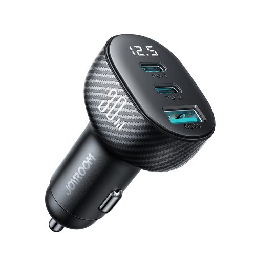 Automašīnu lādētājs ar 2x USB-C USB-A 30W USB-C displeju