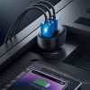 Automašīnu lādētājs ar 2x USB-C USB-A 30W USB-C displeju