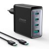 GAN lādētājs ar USB-C 3X USB-C USB-A 100W USB-C kabeli