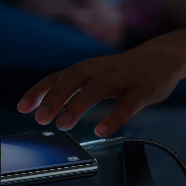 Kabeļa vads zvaigžņu gaismas sērijā USB-C-USB-C 100W 1,2m melns