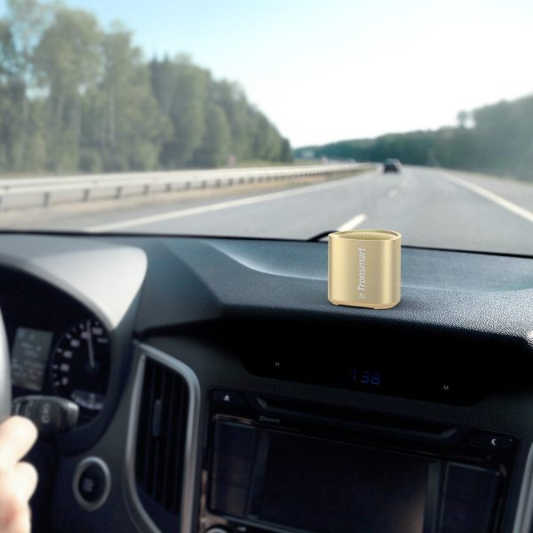 Mazs mini bezvadu skaļrunis TWS NIMO Bluetooth 5.3 5W zelts