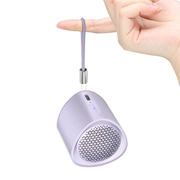 Mazs mini bezvadu skaļrunis TWS NIMO Bluetooth 5.3 5W purpursarkanā