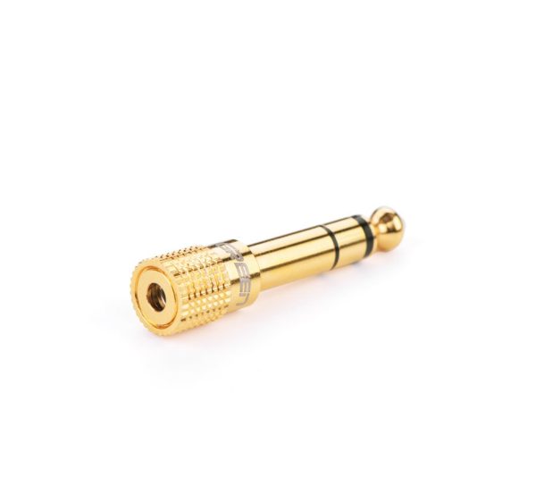 Adaptera adapteris ar 3,5 mm mini domkratu līdz 6,3 mm Jack Golden