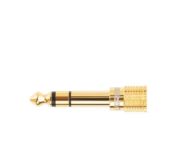 Adaptera adapteris ar 3,5 mm mini domkratu līdz 6,3 mm Jack Golden